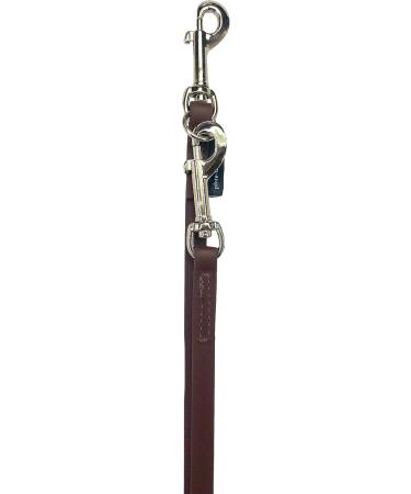 Biothane Dog Leash for Small & Large Dogs - Adjustable Lengths 2m to 5m - Durable Silver Hook - Brown 9mm - Buy Online on GoSupps.com