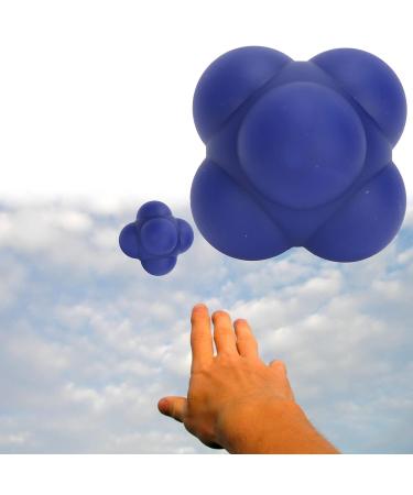 Silicon Bounce Reaction Ball - Portable Hand-Eye Coordination & Reflex Training Tool | Cobalt Blue - Buy Online on GoSupps.com