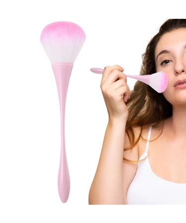 Powder Blush Brush - Portable Slim Powder Makeup Brush - Nail & Cosmetic Brushes Face Makeup Tool for Flawlessly Contouring & Defining pink