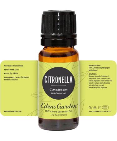 Edens Garden Citronella Essential Oil- 100% Pure Premium Grade Undiluted Natural Therapeutic Aromatherapy The Best for Diffuser Skin Candle Kid Safe 10 ml (.33 fl oz) - Buy Online on GoSupps.com