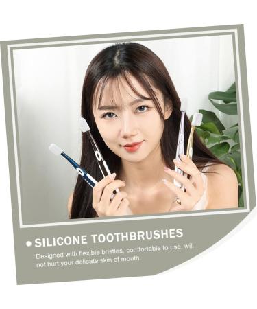 Shop Minkissy 4-Piece Nano Toothbrush Set - Soft Bristle Automatic Child & Adult Dental Tools | Gentle Silk & TPU Cleaning - Buy Online on GoSupps.com