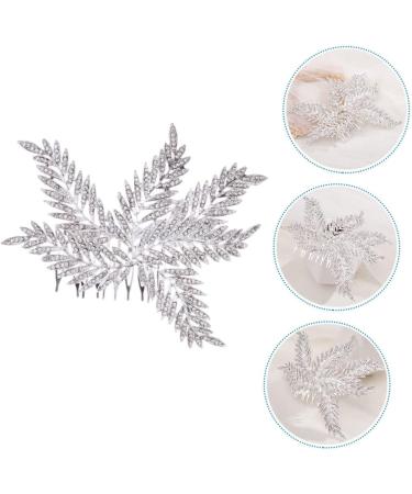 Beaupretty Comb bridal comb bridal headpieces for wedding leaves hair comb winter wedding decor Snowflake women hair Bridal Hair rhinestone floral hair clip bride Hair up crystal Wedding - Buy Online on GoSupps.com