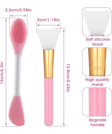 Molain Mask Brush Silicone Applicator Set - 5 Multi-colored Facial Brushes for DIY Mud, Body Lotion, Esthetician Face Care, Makeup & Skincare - Professional Fan Spatula Tool - Buy Online on GoSupps.com