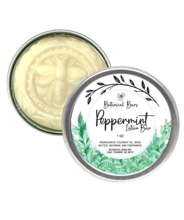 1oz Peppermint Lotion Bar All Natural Lotion in Tin
