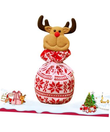 KOMBIUDA 1pc Bags Candy Christmas Hanging Adorable Ornament Knitted Kids Portable Storage Bag Elk - Buy Online on GoSupps.com