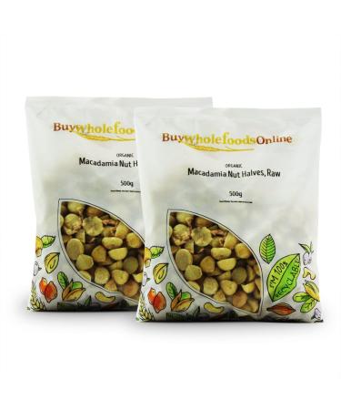 Organic Macadamia Nut Halves Raw 1kg (BWFO)