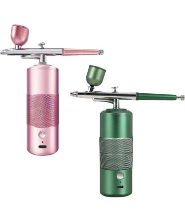 Air Compressor Air Brush Paint Spray Guns Rechargeable for Art Craft Cake Fog Sprayer Green - Buy Online on GoSupps.com