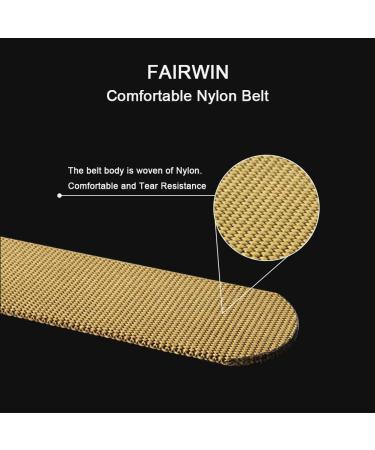 FAIRWIN Tactical Rigger Belt - 1.7'' Nylon Utility Belt with V-Ring Buckle, Brown (S: 30''-36'') - Buy Online on GoSupps.com