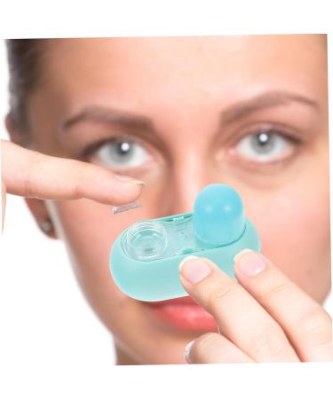 ABOOFAN Contact Lens Cleaning Container Set - Portable PVC Holder for Electrical Lenses - Cute Blue Travel Case (8x6x4cm) - Buy Online on GoSupps.com