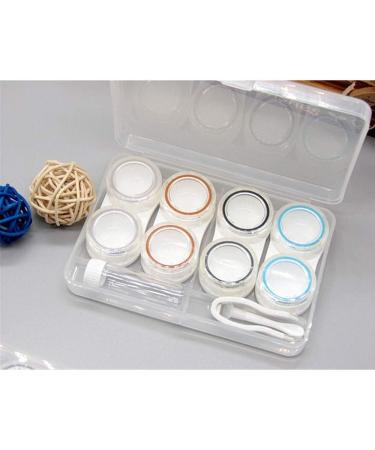 Elegant Contact Lens Case 4 Pairs Eye Lens Case Transparent Contact Lens Travel Case Practical Companion Box with Leak-Proof Ring Personality (Color : Transparent) - Buy Online on GoSupps.com