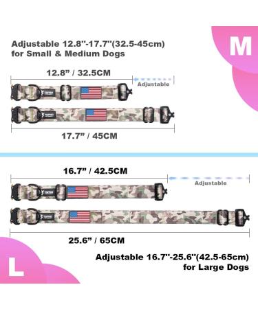 Tspro Premium Camo Dog Collar - Adjustable & Durable with Quick Lock Buckle Suitable for Small to Large Dogs - Camo Green Size L (42.5cm-65cm) - Buy Online on GoSupps.com