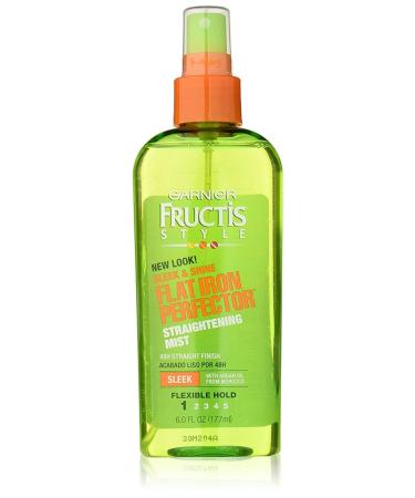 Garnier Fructis Style Sleek & Shine Flat Iron Perfector Straightening Mist 6 oz (Pack of 5) Citrus 6 Fl Oz (Pack of 5) - Buy Online on GoSupps.com