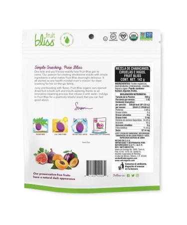 Fruit Bliss Organic Dried Fruit Mix - Apricots, Plums & Figs | Gluten-Free Vegan Snacks (5oz Pack) - Buy Online on GoSupps.com