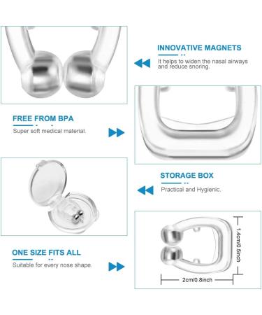 Silicone Magnetic Anti Snore Nose Clip - Set of 4 - Stop Snoring and Improve Sleep - Men and Women - Comfortable Sleeping Aid - Buy Online on GoSupps.com