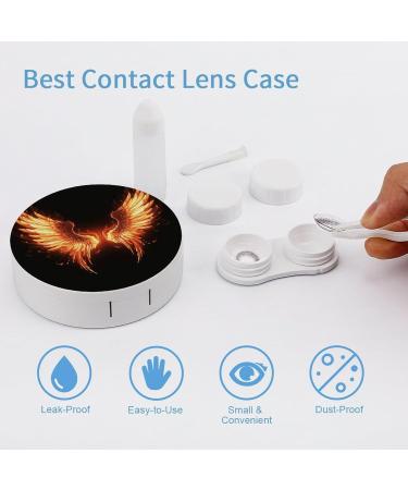 Fire Angle Wings Print Contact Lens Case - Travel Care Box for Lenses | International Shipping Available - Buy Online on GoSupps.com