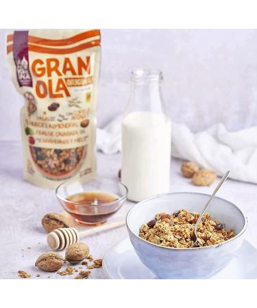 LA NEWYORKINA Granola Original 275gr - Cooked with Extra Virgin Olive Oil and Asturian Honey - Natural Products - Rich in Omega 3 - 100% Artisanal Production - Recyclable Packaging - Buy Online on GoSupps.com