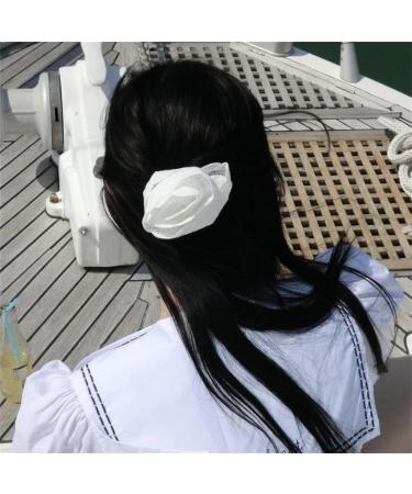 hgnxa Girls Flower Hair Clip Sweet Handmade Cute Hair Duckbill Clip Headwear Hair Accessories for Women Girls White - Buy Online on GoSupps.com