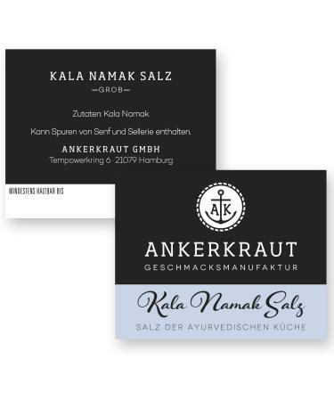 Ankerkraut Kala Namak Black Salt Sulfur Salt 150 g in cork glass - Buy Online on GoSupps.com
