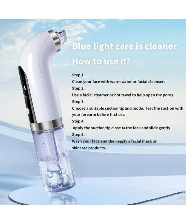 Portugalies Rechargeable Blackhead Remover Pore Vacuum - 3 Suction Modes, 6 Probes - Buy Online on GoSupps.com