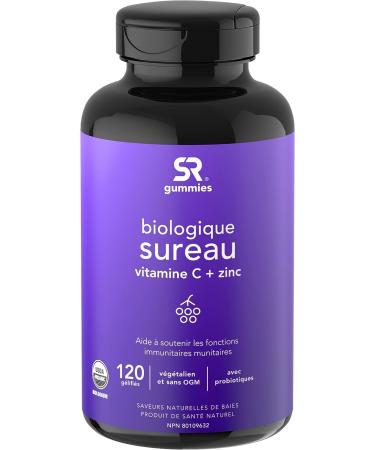 Sports Research Elderberry Gummies with Vitamin C, Zinc & Probiotics | USDA Organic, Vegan & Non-GMO (120 Gummies) - Buy Online on GoSupps.com