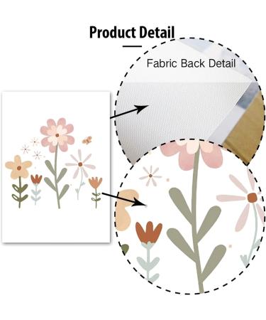 Exquleg 3 Set Nursery Wall Art Posters - Rainbow Sun Cloud Flowers & Butterflies - Boho Baby Room D cor (DIN A4) for Girls & Boys - Buy Online on GoSupps.com