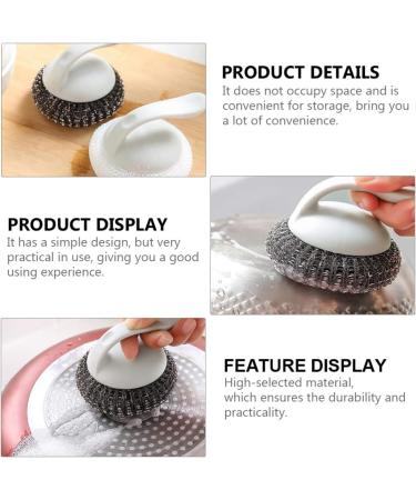 4pcs Dish Scrub Brush Iron Wire Cleaning Brushes Pot Dish Pan Cleaning Sponge for Kitchen Tableware Cleaning Tools Brushes (Color : Color2) (Color1) - Buy Online on GoSupps.com