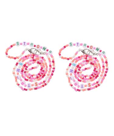 Beaupretty 2pcs Anti-lost Masks Chain Clothes Rack Beads Child European And American Acrylic