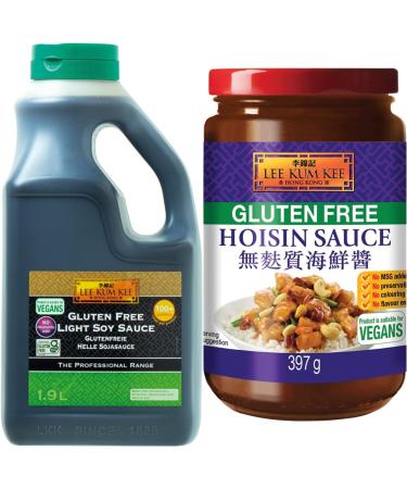 Lee Kum Kee Soy sauce bright gluten -free 1 -pack (1 x 1.9 l) & kum Kee Hoi sin sauce gluten -free 397 g gluten -free bundle with Hoi sin sauce