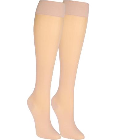 Buy Truform Sheer Compression Stockings for Women - 30-40 mmHg Knee High Length 30 Denier Beige Small (1 Pair) - International Shipping Available - Buy Online on GoSupps.com