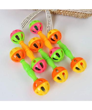 2 Pcs Bird Parrot Toy Rattle Birds Fun Exercise Plastic Double-Headed Bell Pet Toys - Buy Online on GoSupps.com