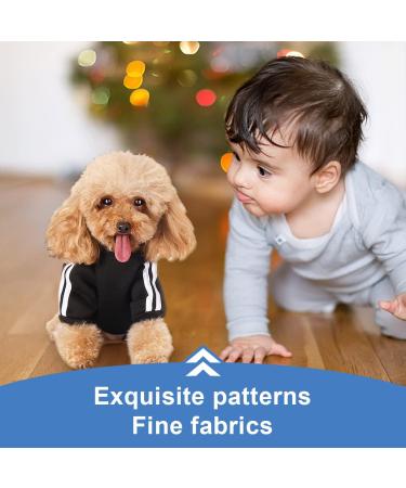 Dog Sweater for Small Dogs | Cute Cotton Hoodie for Puppies & Cats | Warm Pullover XS in Black & Red - International Shipping Available - Buy Online on GoSupps.com