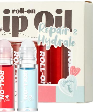  Generisch Set of 4 Glossy Lip Oils - Revitalizing Care - Moisturizing Shine - Convenient for travel and as a gift for women and girls - Buy Online on GoSupps.com