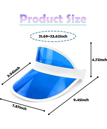 Loccy 6-Piece Unisex Solar Visor Hat | 80s Retro Transparent Sun Cover for Golf Tennis & Poker Parties - International Shipping Available - Buy Online on GoSupps.com