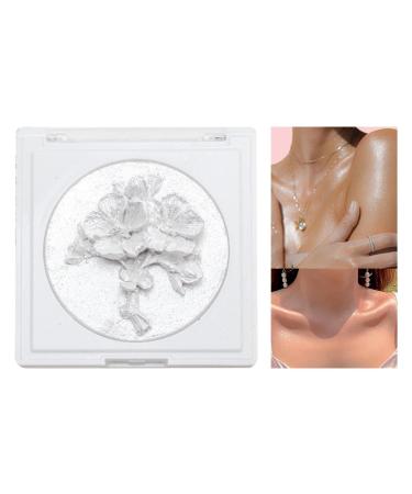 Make up Highlighter for Face | Highlighter Palette Bronzer Powder | 3D Plum Blossom Long-Lasting Highlighter Powder Face Highlighter Illuminator 0.7 Oz Highlight Makeup Rowces 01#