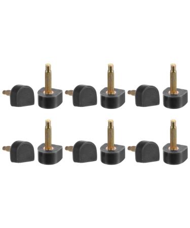 HARFINGTON 6 Pairs TPU High Heel Tips Shoes Replacement Tap Caps for Women High Heel Shoes 2.4mm Fine Core Pin 10x10mm U-Shape Heel Repair Caps Black