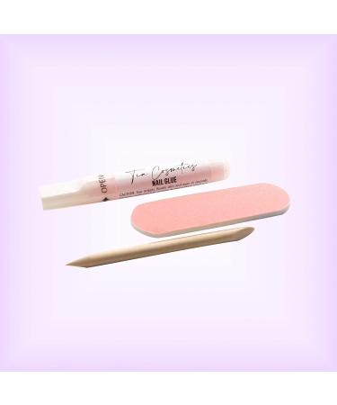 Buy TIA COSMETICS Golden Glam Nail Set - 30 Press On Nails 15 Sizes Glue & File Included | Studio Quality Fingernails - Buy Online on GoSupps.com