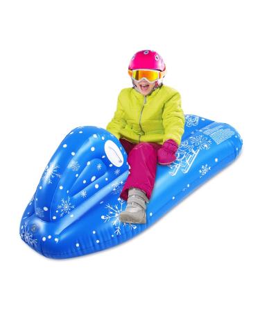 SUNSHINE-MALL Snow Tube, Inflatable Snow Sled for Kids and Adults, Heavy Duty Snow Tube Made by Thickening Material of 0.6mm,Snow Toys for Kids Outdoor Ski boat