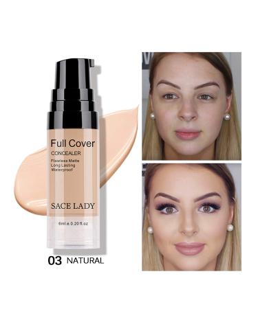 Waterproof Full Coverage Concealer & Primer Set for Flawless Makeup (0.2Fl Natural) - Buy Online on GoSupps.com