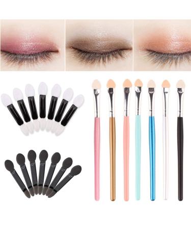 Dancepandas Eyeshadow Sponge 114PCS Eyeshadow Applicator Dual Ended Eyeshadow Brush Set Make Up Applicator Beauty Tools