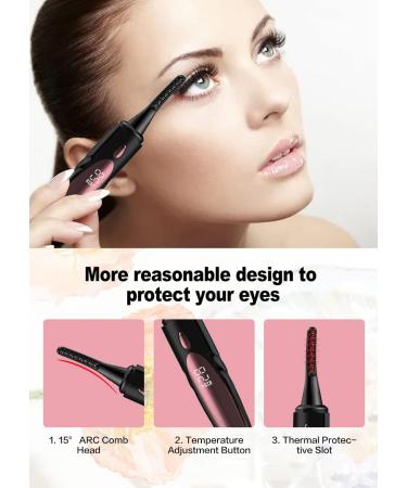 Fast Heating Electric Eyelash Curler - 24H Long Lasting Type C Rechargeable Perfect for International Shipping - Buy Online on GoSupps.com