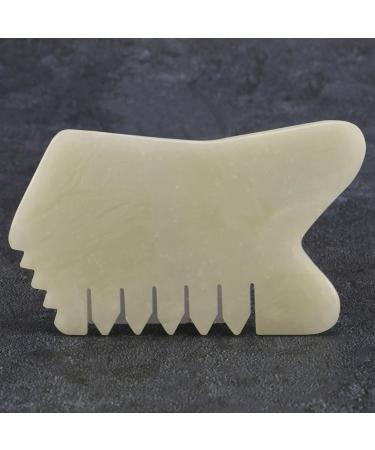 Yangyou 3X Jade Guasha Comb | Spa Acupuncture Therapy for Face & Foot Care - International Shipping Available - Buy Online on GoSupps.com