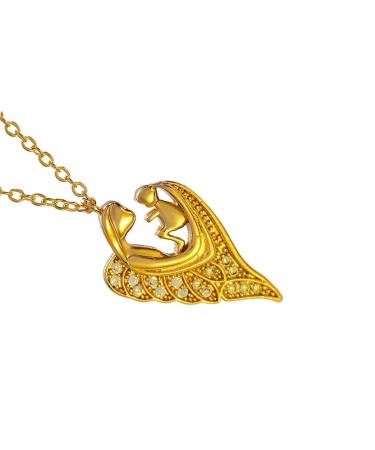 Oralgos Elegant aesthetic women's necklace unique mother child love trailer necklace aesthetic necklace for women shape copper