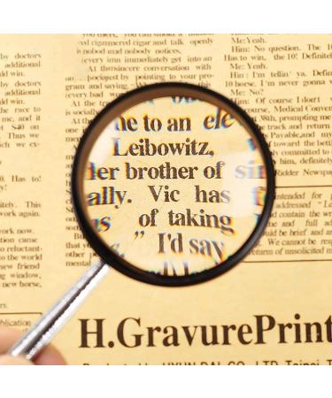 Magnifying Glass with Light Led Illuminated Magnifier with 30X Magnification Handheld Magnifying Glass for Reading Inspection Hobbies Crafts with Lens Cloth Magnifier/Black Comfortable Anniversary - Buy Online on GoSupps.com