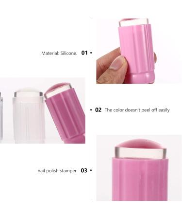 Minkissy 6-Piece Nail Art Silicone Stamp Set - Clear Nail Stamper & Scraper for Perfect Manicure - Buy Online on GoSupps.com