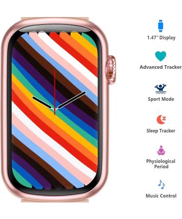 MorePro Fitness Tracker with Heart Rate Monitor, Blood Pressure Watch - Waterproof, Blood Oxygen, Sleep Tracking - Calorie Counter for Women - Rose Pink - Buy Online on GoSupps.com