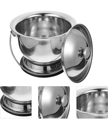 Bedpan Stainless Steel Urine Pots Chamber Pot with Lid Adult Potty Pregnant Woman Camping Toilet Large Capacity Portable Toilet for Camping Bed Pans for Females Elderly Men/1437 - Buy Online on GoSupps.com