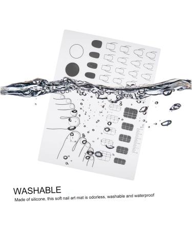 SOESFOUFU Silicone manicure pad acrylic nail training mat nail polish mat nail art stamping plates silicone nail pad u as acrilicas manicure art mat acrilico lip gloss Silica gel washable 28x20cm As Shown - Buy Online on GoSupps.com