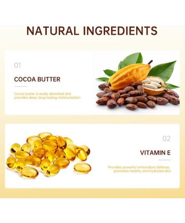 Organic Cocoa Butter Formula Moisturizer Jar Cocoa Butter Moisturiser Cocoa Butter Cream Smoothes & Relieves Dry Skin 48 Hour Moisture Body Butter for Women and Men Body & Face - Buy Online on GoSupps.com