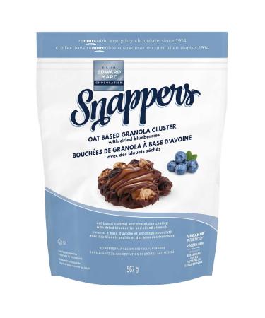 Snappers Oat Based Granola Cluster with Dried Blueberries Oat Based Caramel and Chocolatey Coating - 567 Grams