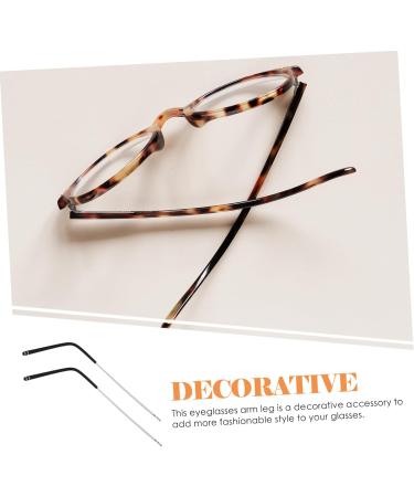 Replacement Glasses Frame Set | Healeeved Spare Parts for Brillen Repairs | Brown & Silver Arms & Legs | 13.20x0.30cm - Buy Online on GoSupps.com